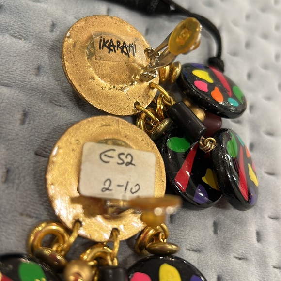 Vintage Lightweight Ikarami Handmade Designer Earrings-Boutique - Picture 7 of 7